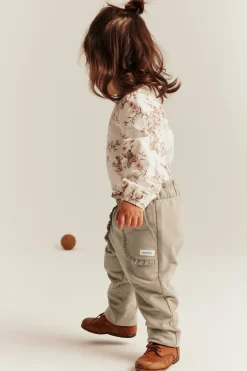 Baby beige joggers with lace details