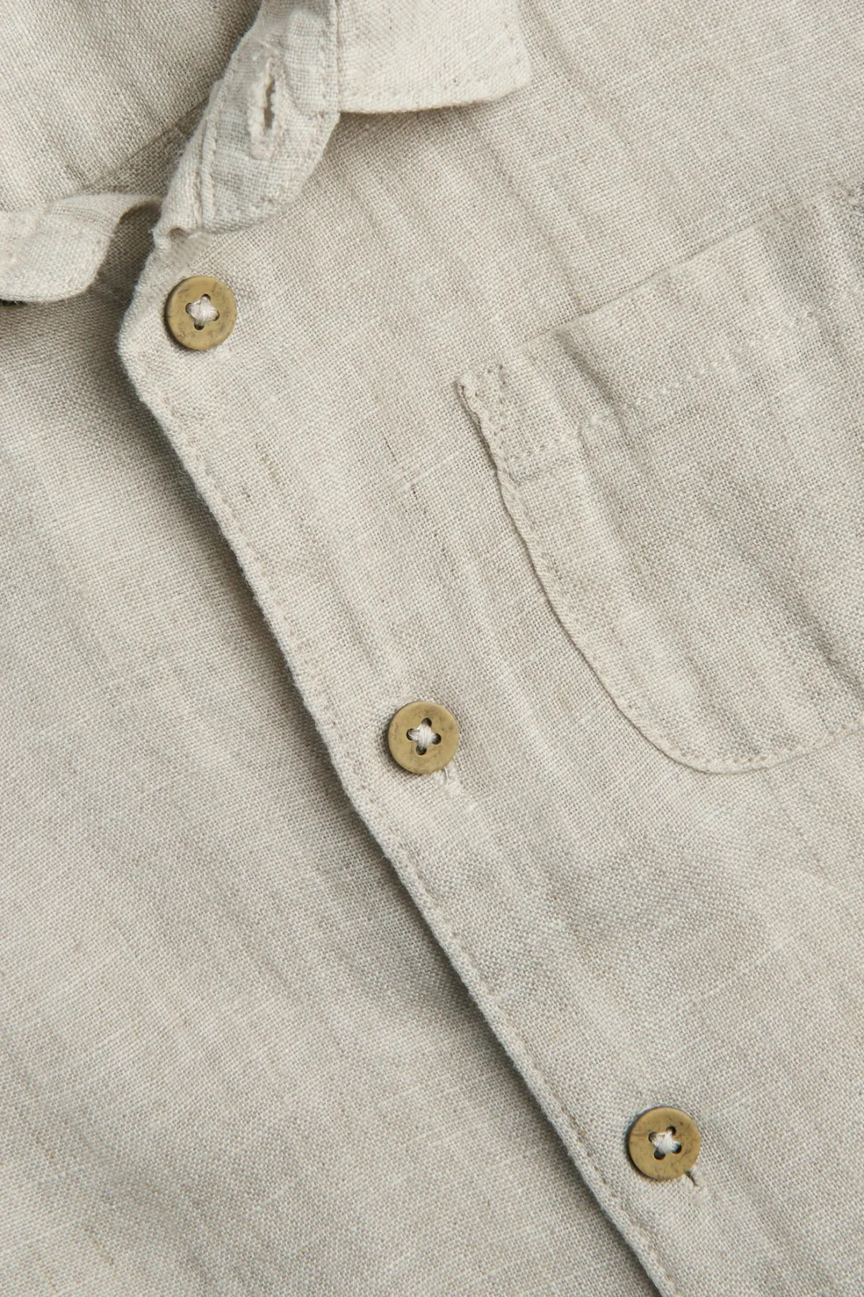 Baby beige linen shirt with collar