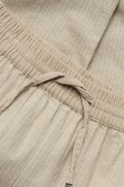 Baby beige striped woven trousers