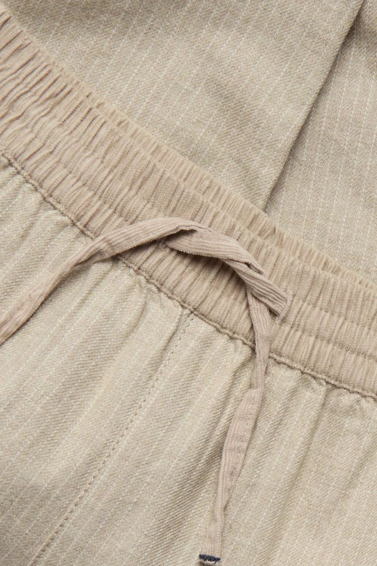 Baby beige striped woven trousers
