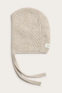 Baby beige wool & cashmere bonnet