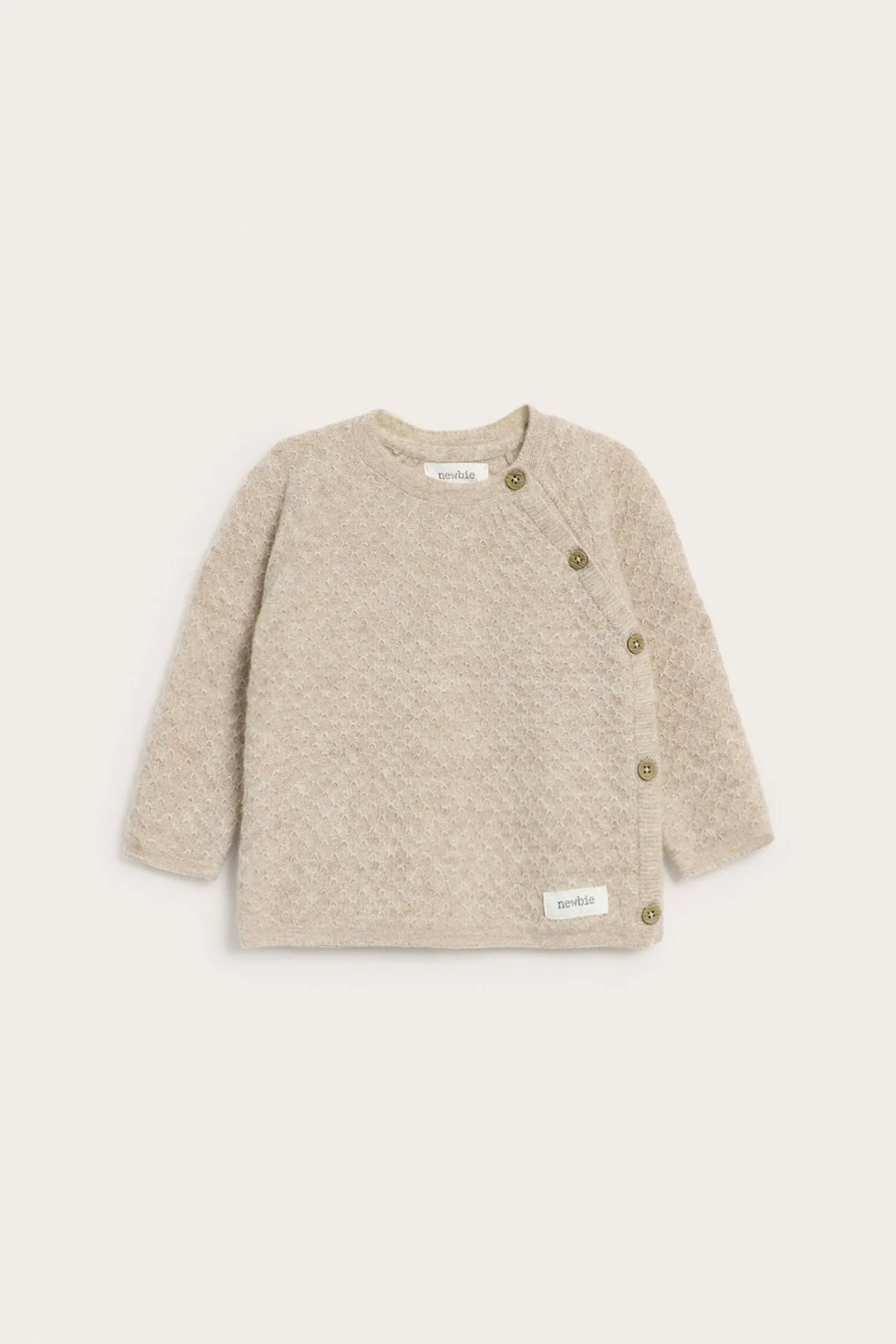 Baby beige wool-cashmere cardigan