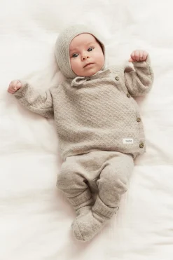 Baby beige wool-cashmere cardigan