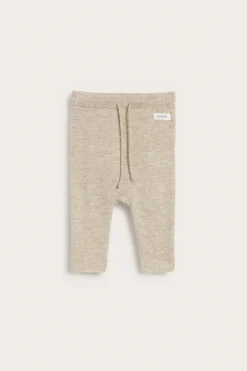 Baby beige wool-cashmere leggings
