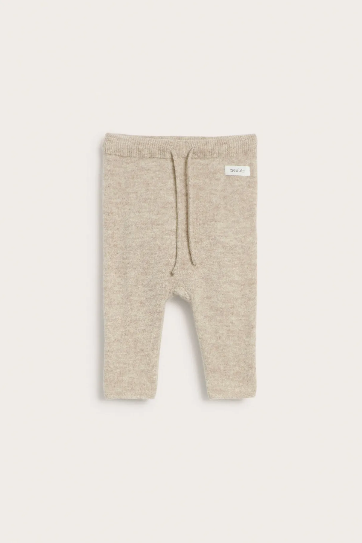 Baby beige wool-cashmere leggings