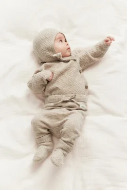 Baby beige wool-cashmere leggings