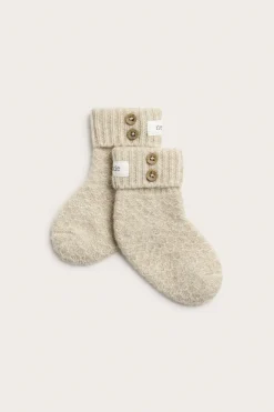 Baby beige wool-cashmere socks