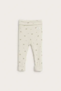 Baby beige wool teddy bear leggings