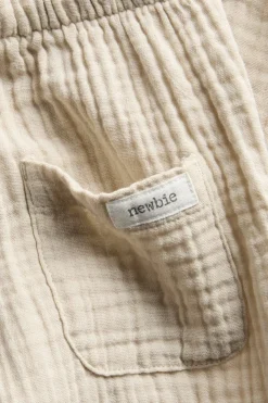 Baby beige woven muslin pants