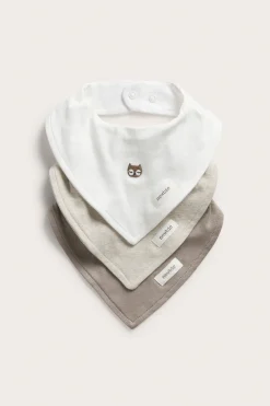 Baby bibs with embroidery (3-pack)