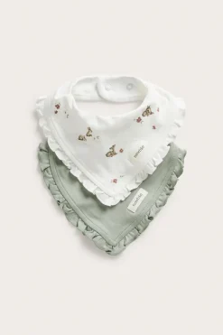 Baby bibs with frill (2-pack)