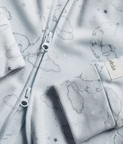 Baby blue animal 2-way zip sleepsuit