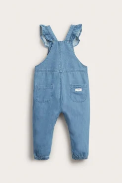 Baby blue denim dungarees