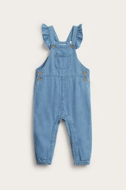 Baby blue denim dungarees