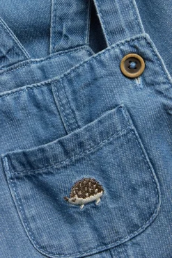 Baby blue denim dungarees