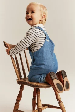 Baby blue denim dungarees