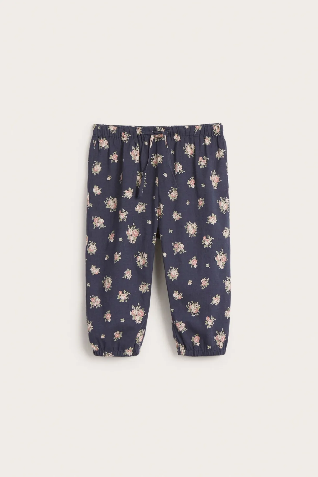 Baby blue floral trousers