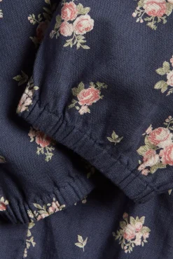 Baby blue floral trousers