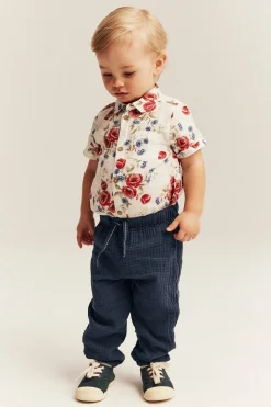 Baby blue muslin trousers