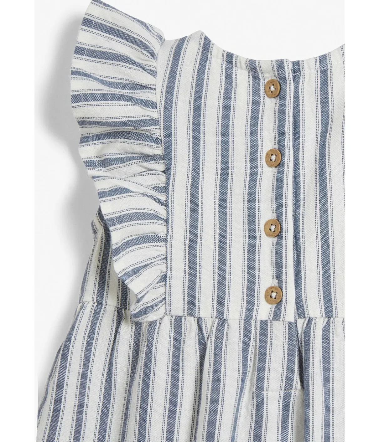 Baby blue/white striped sleeveless dress