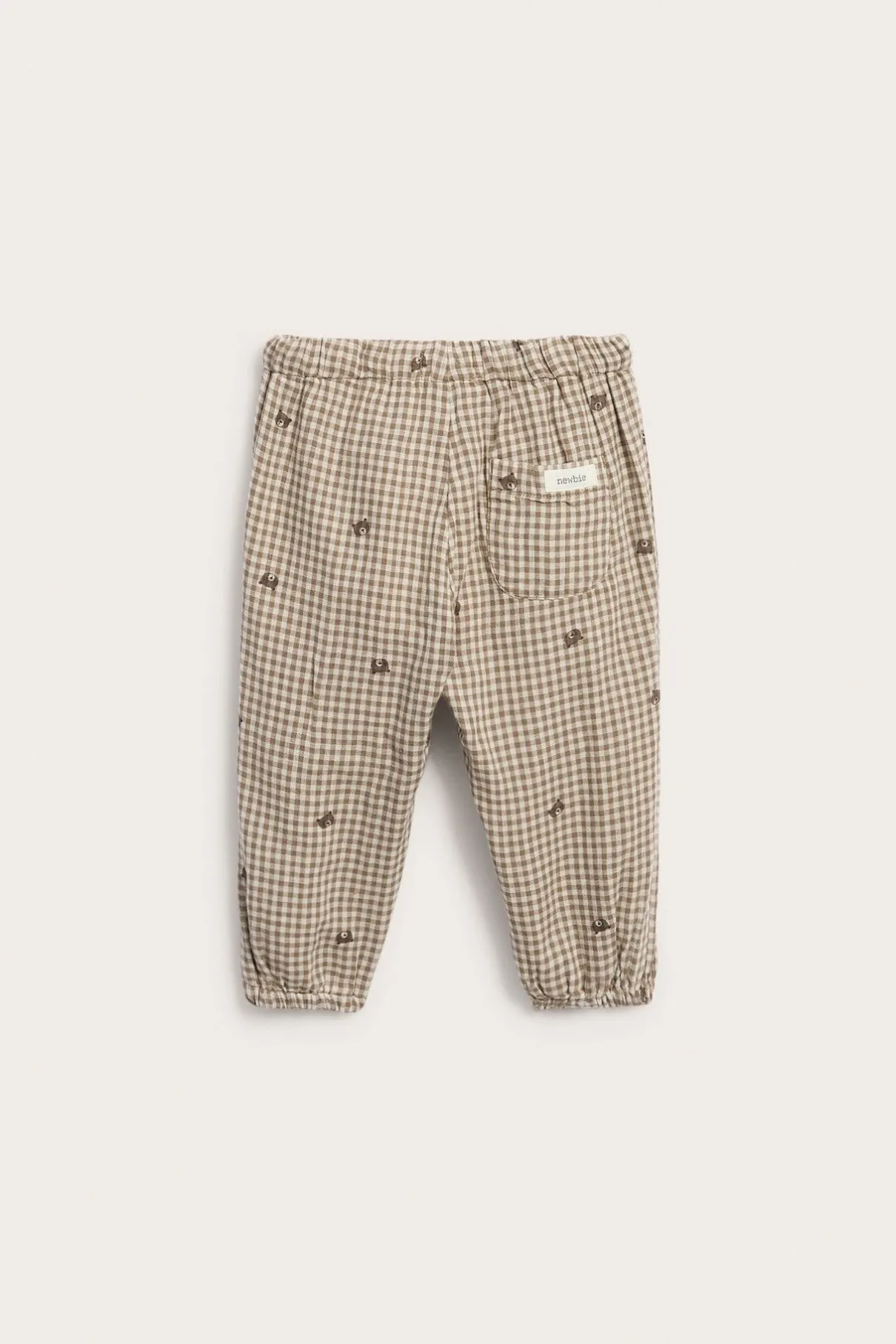 Baby brown checked trousers