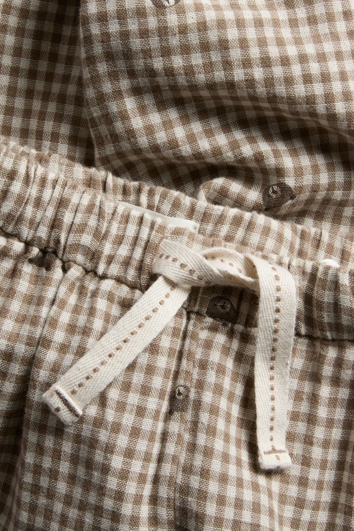 Baby brown checked trousers