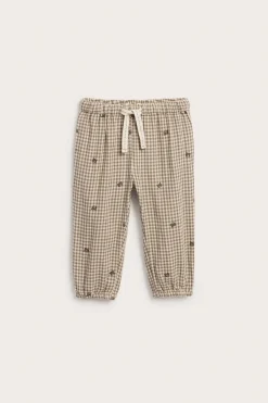 Baby brown checked trousers