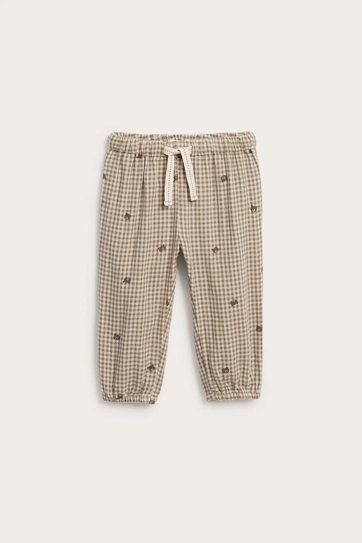 Baby brown checked trousers