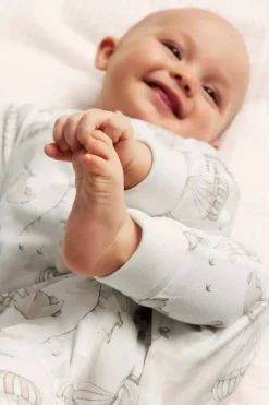 Baby bunny & bear balloon sleepsuit
