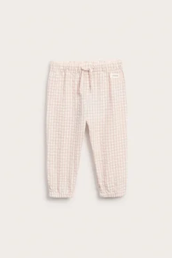 Baby checked woven trousers