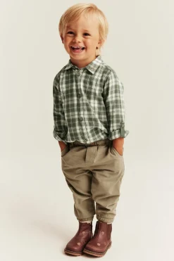Baby collared shirt bodysuit