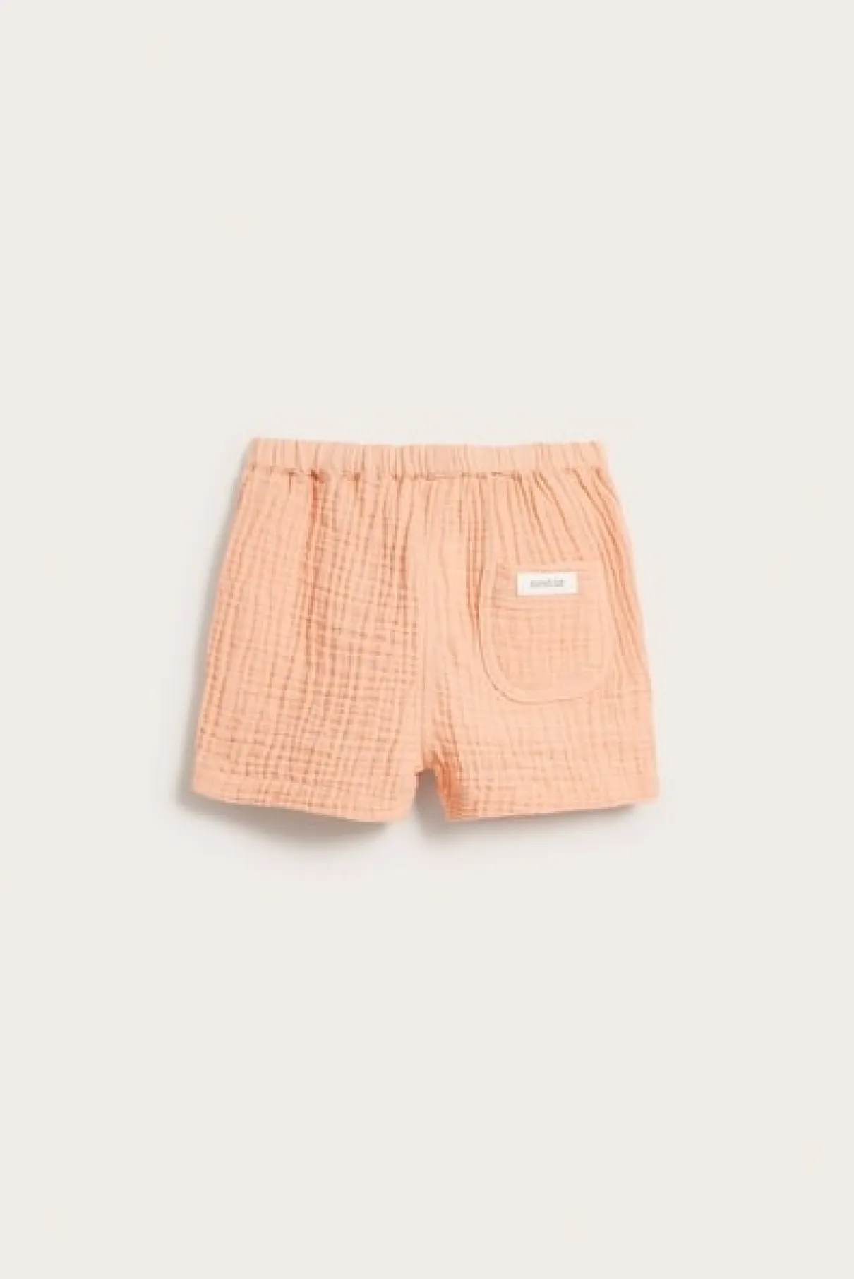 Baby coral muslin shorts