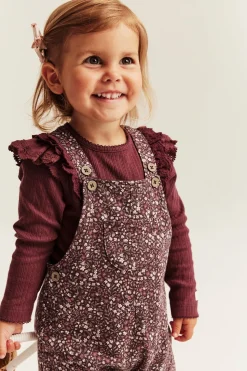 Baby ditsy floral dungarees