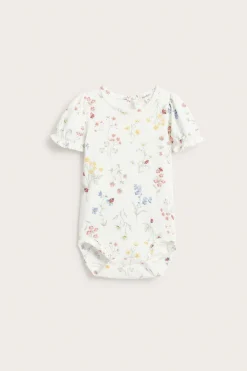 Baby floral body with puff sleeves