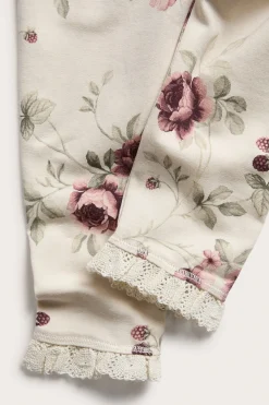 Baby floral leggings with frill