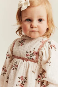 Baby floral muslin dress