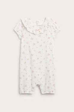 Baby floral pyjamas with frills