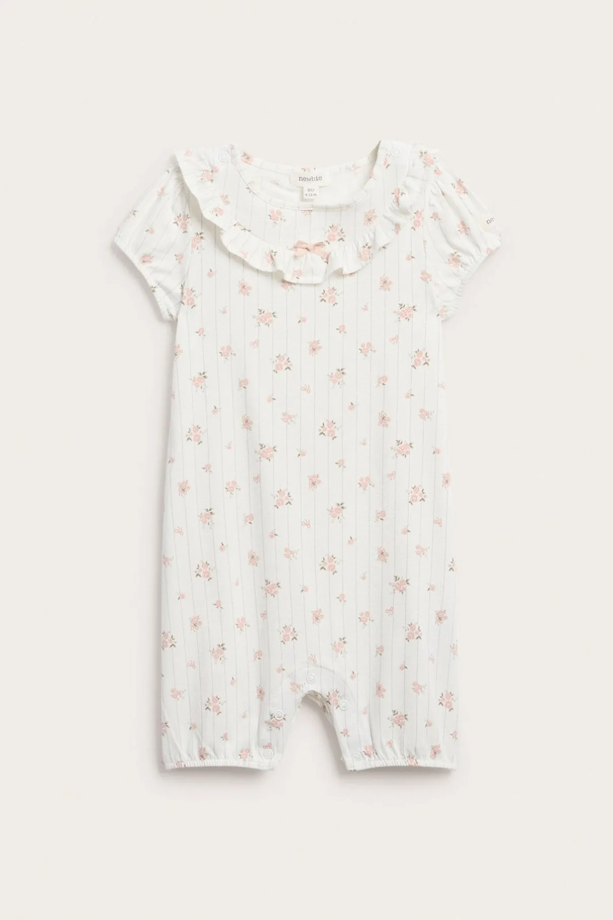 Baby floral pyjamas with frills
