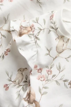 Baby floral pyjamas with frills