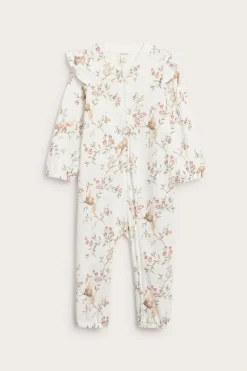 Baby floral pyjamas with frills