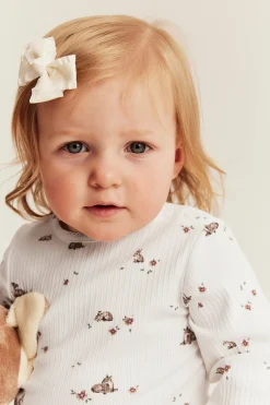 Baby floral ribbed bodysuit