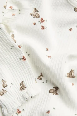 Baby floral ribbed bodysuit