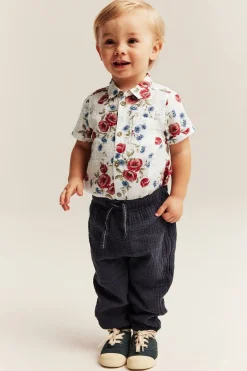 Baby floral short-sleeve bodysuit