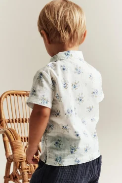 Baby floral short-sleeved shirt
