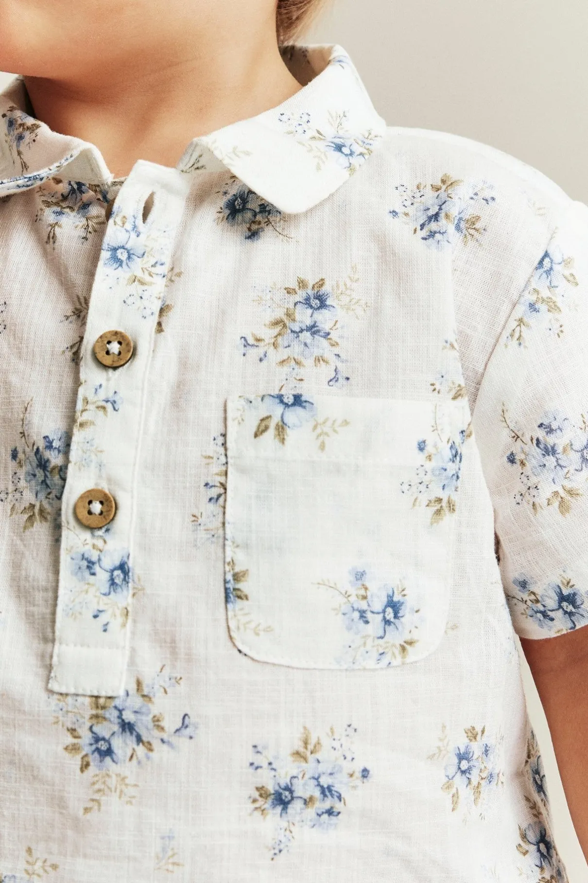 Baby floral short-sleeved shirt