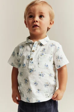 Baby floral short-sleeved shirt