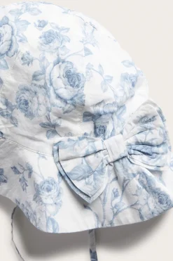 Baby floral sun hat with bow
