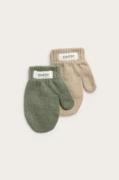 Baby green mittens 2-pack