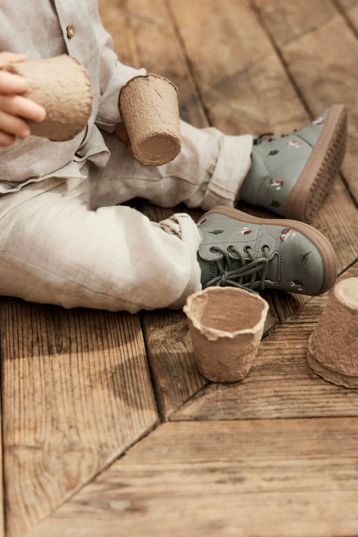 Baby green pre-walker shoes Edsbro