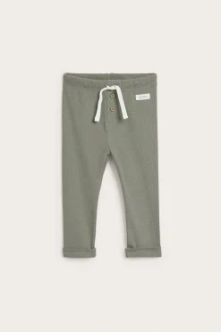 Baby green ribbed leggings